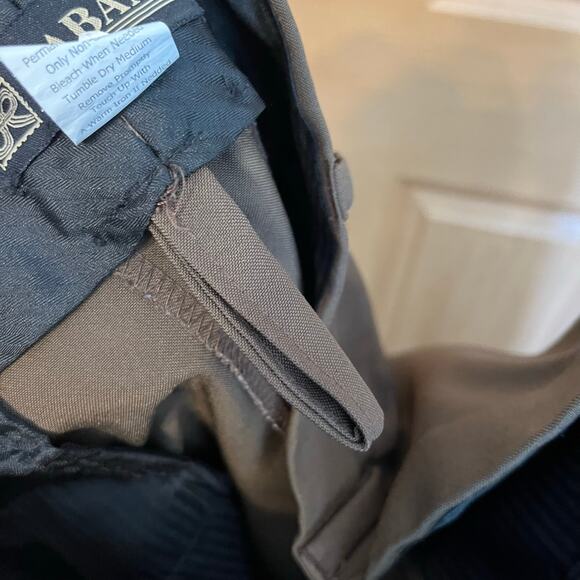 Haband size 48X30 men’s dress pants brown slacks preowned good condition - Picture 3 of 4